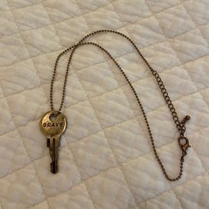 SOLD. Breathe and Brave Key Necklaces